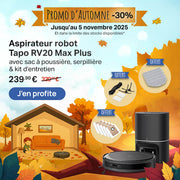 Aspirateur Robot Tapo RV20 Max Plus + Sac à Poussière + Serpillière + Kit d'Entretien