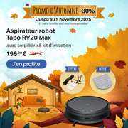 Aspirateur Robot Tapo RV20 Max + Serpillière + Kit d'Entretien