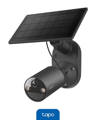 Caméra de Surveillance Solaire 2K QHD Noir Imperméable IP65 - Tapo C411 KIT
